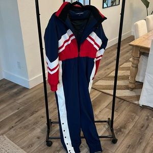 Brand new, navy, white, and red perfect moment ski jumper